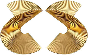 Punk Chic™: Gold Zinc Geometric Earrings