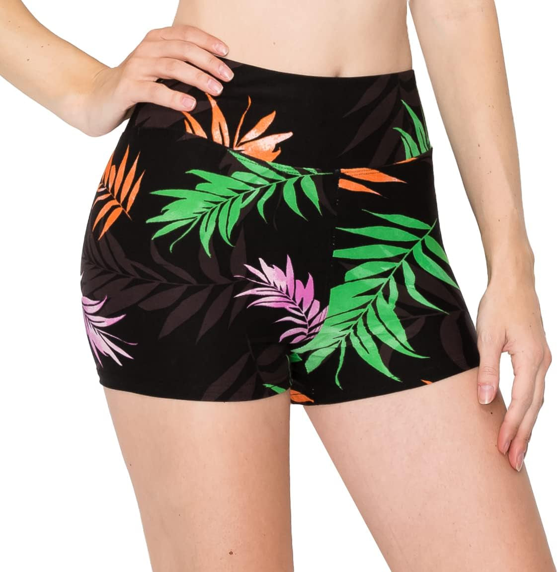 FlexPant™: Premium High RIse Soft Solid Stretch Women's Workout Yoga Shorts - Your Essential for Cheerleading, Running, Dance, and Volleyball