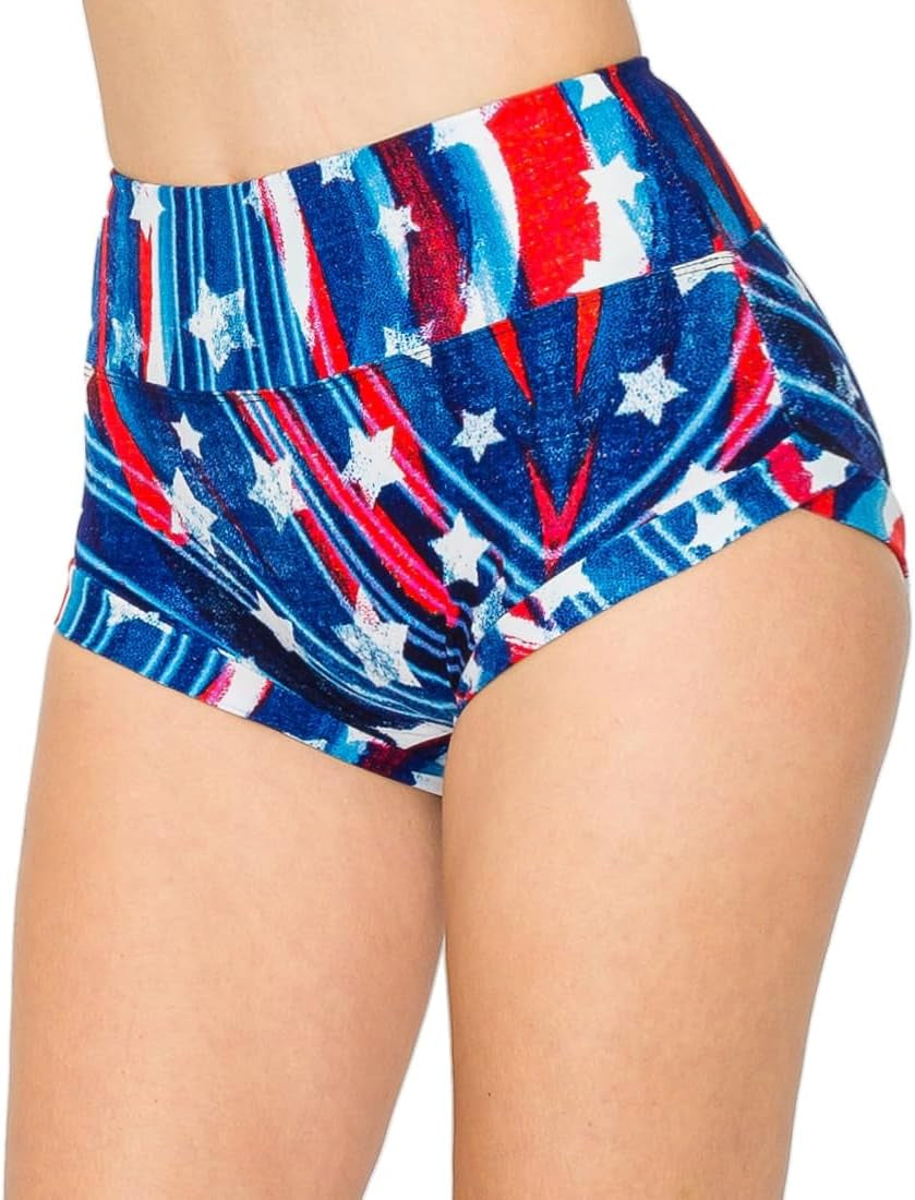 FlexPant™: Premium High RIse Soft Solid Stretch Women's Workout Yoga Shorts - Your Essential for Cheerleading, Running, Dance, and Volleyball