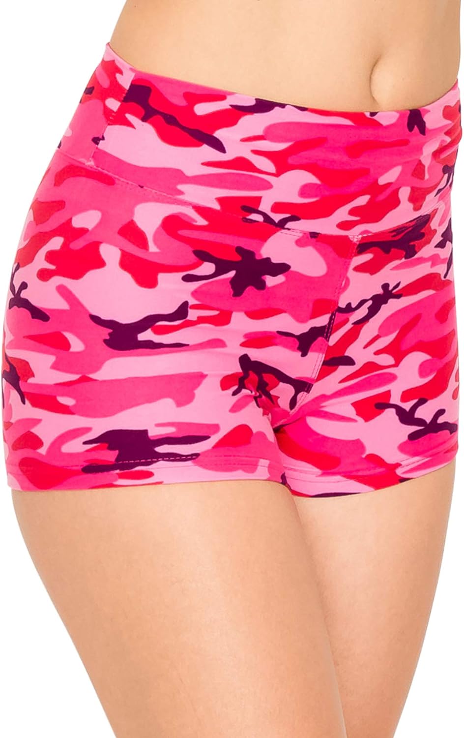 FlexPant™: Premium High RIse Soft Solid Stretch Women's Workout Yoga Shorts - Your Essential for Cheerleading, Running, Dance, and Volleyball