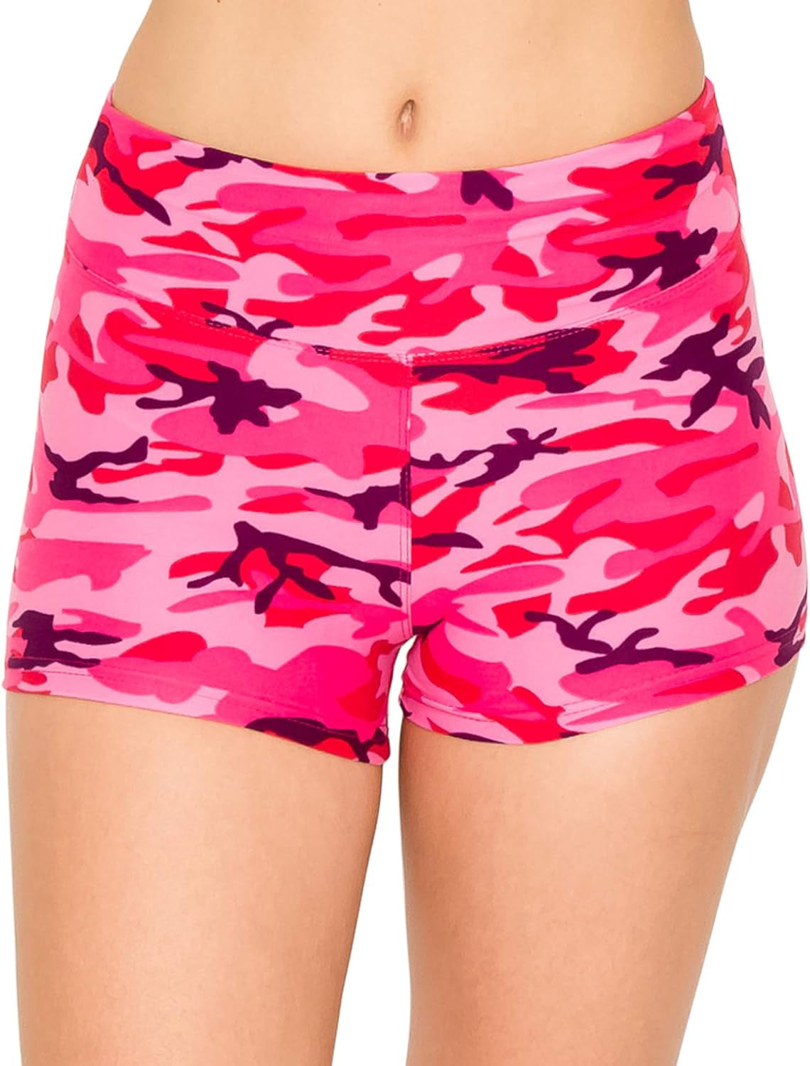 FlexPant™: Premium High RIse Soft Solid Stretch Women's Workout Yoga Shorts - Your Essential for Cheerleading, Running, Dance, and Volleyball