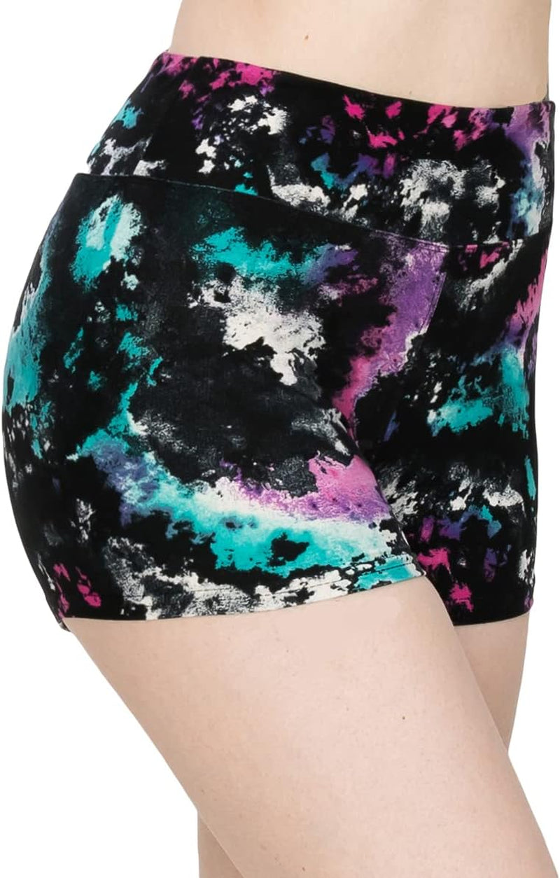 FlexPant™: Premium High RIse Soft Solid Stretch Women's Workout Yoga Shorts - Your Essential for Cheerleading, Running, Dance, and Volleyball