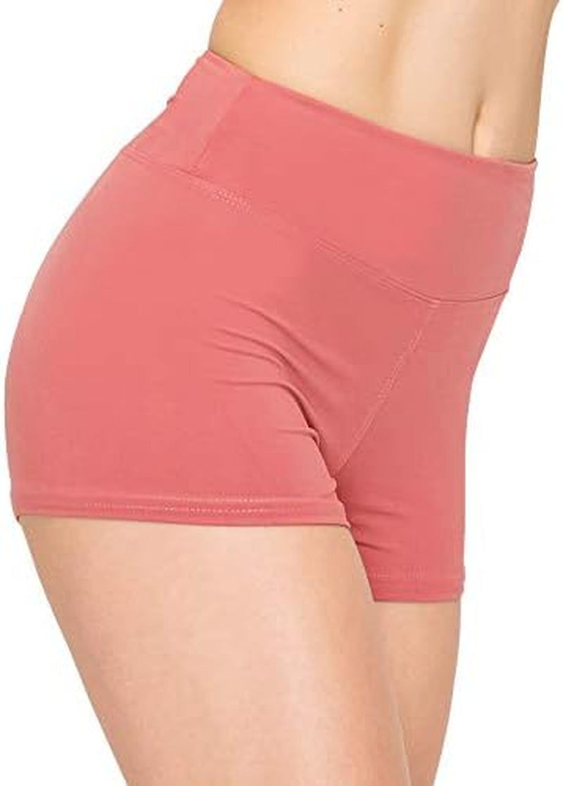 FlexPant™: Premium High RIse Soft Solid Stretch Women's Workout Yoga Shorts - Your Essential for Cheerleading, Running, Dance, and Volleyball