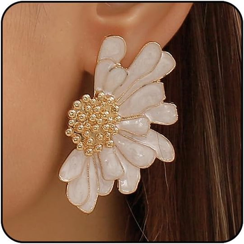 Bold Statement Floral Earrings 