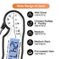 QuickTemp™: Digital Instant Read Meat Thermometer - Waterproof, Ultra-Fast, with Backlight & Foldable Probe for Grilling, Cooking, BBQ & More - Black/White