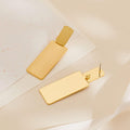Golden Geometry™: Long Drop Dangle Earrings 