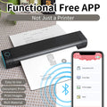 PrintWave™: Portable A4 Thermal Printer - Wireless Mobile Printing for Car & Office, Supports 8.26