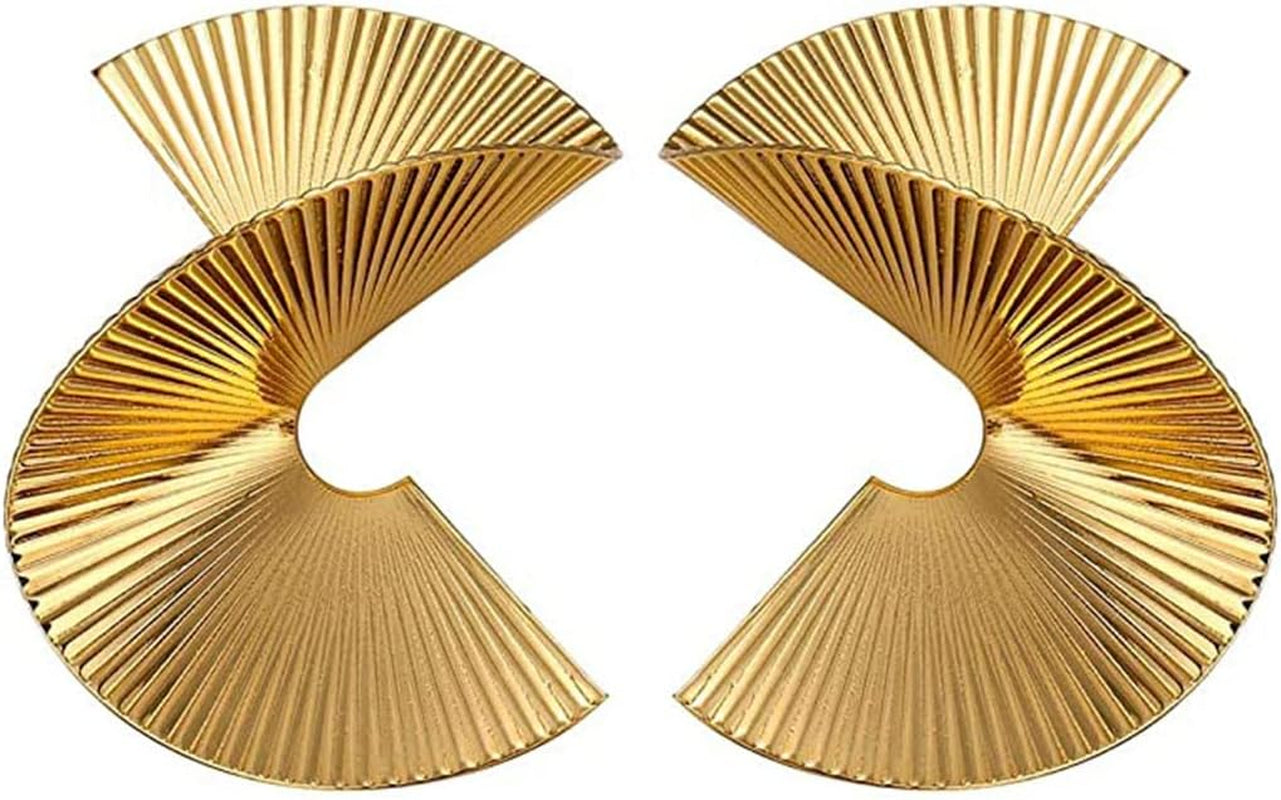 Punk Chic™: Gold Zinc Geometric Earrings