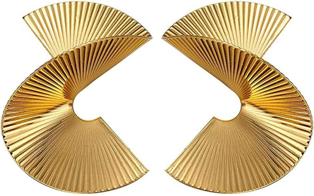 Punk Chic™: Gold Zinc Geometric Earrings