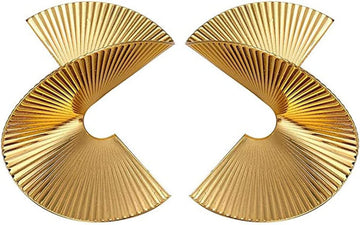 Punk Chic™: Gold Zinc Geometric Earrings