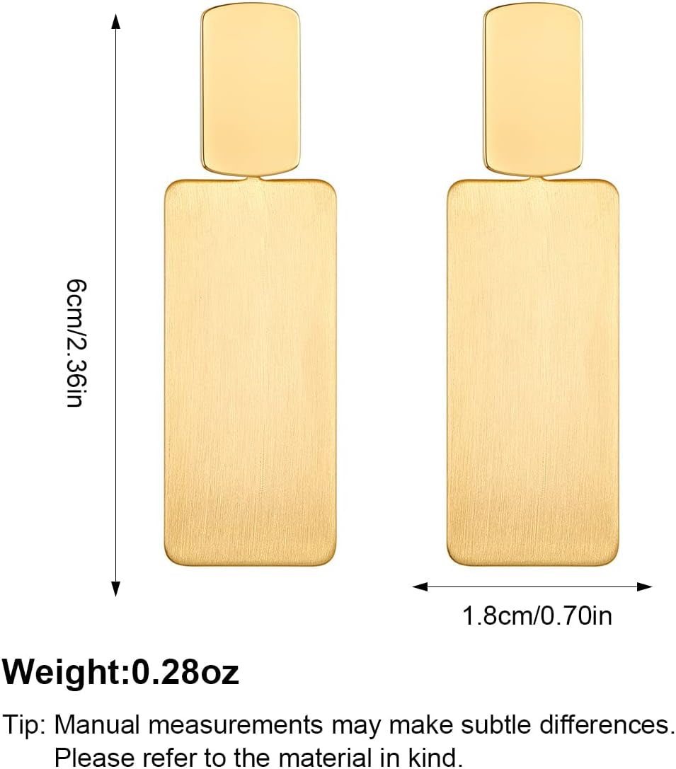 Golden Geometry™: Long Drop Dangle Earrings 