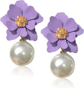 Pearl Petals™: Elegant Colorful Pearl Stud Earrings