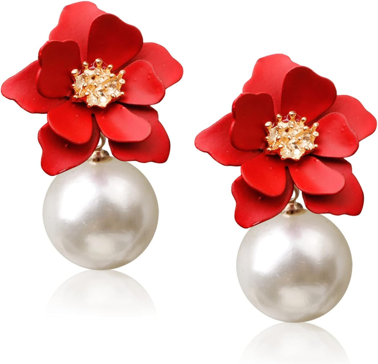 Pearl Petals™: Elegant Colorful Pearl Stud Earrings