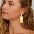 Golden Geometry™: Long Drop Dangle Earrings 