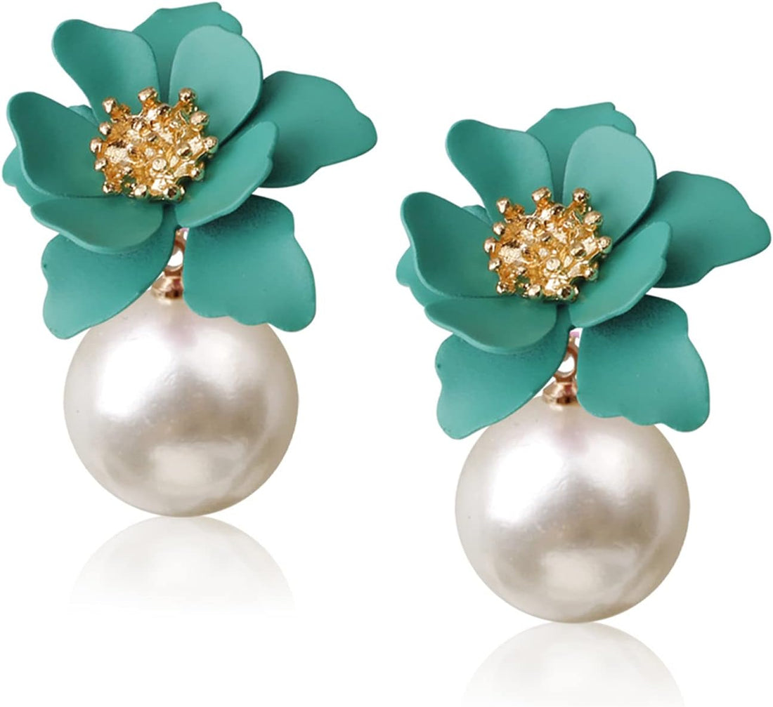 Pearl Petals™: Elegant Colorful Pearl Stud Earrings