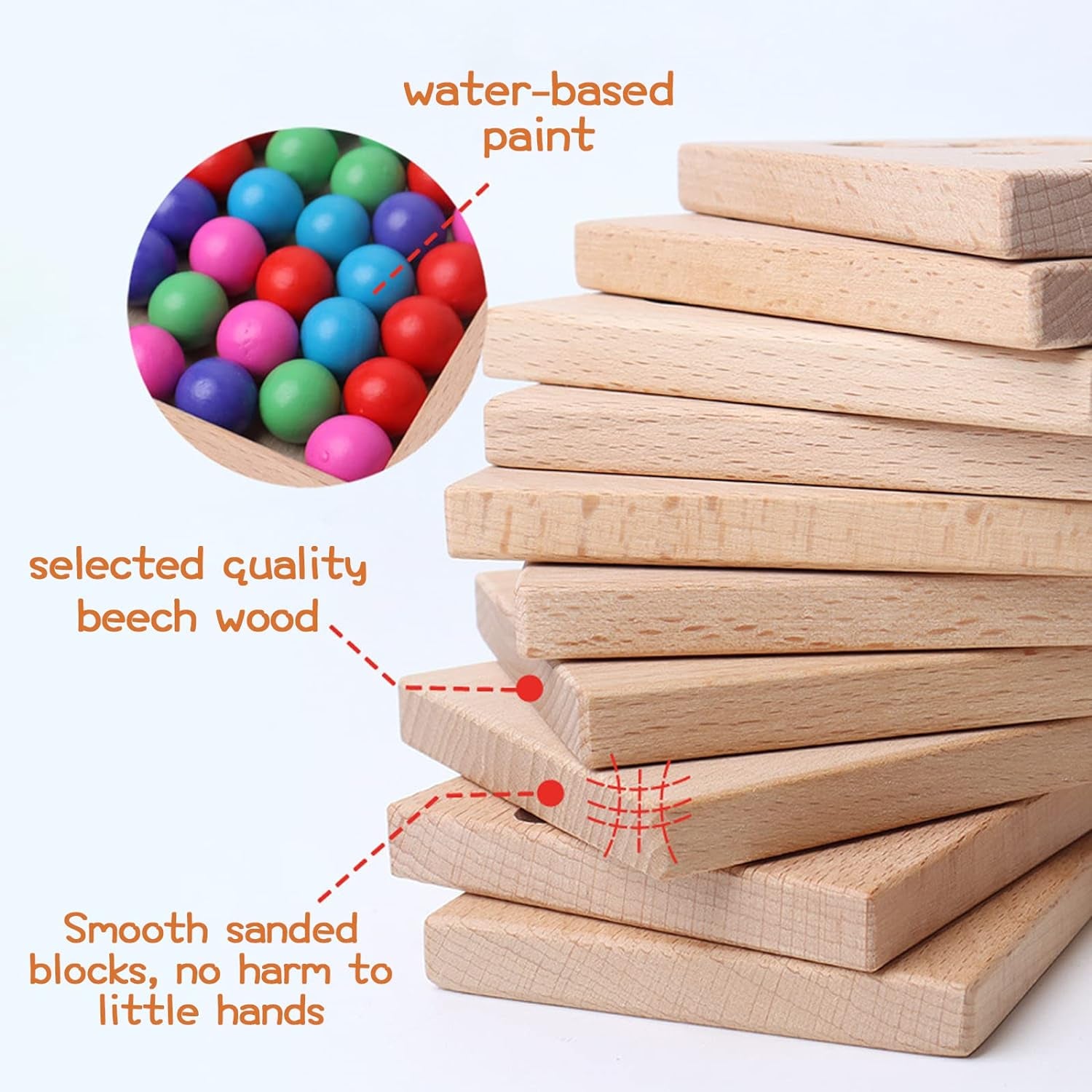 NumBoard™: Wooden Number Tracing & Counting Set - Montessori Math Learning Toy for Toddlers