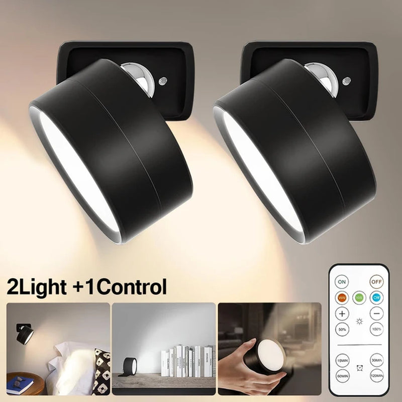 Transform Your Walls™: LED Rechargeable Wall Light with 3-in-1 Lighting Modes & Rotatable Design