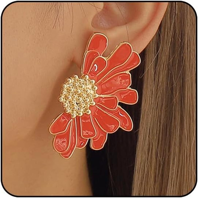 Bold Statement Floral Earrings 
