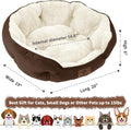 CozyPaws™: Small Dog Bed & Cat Bed - Extra Soft, Machine Washable, Anti-Slip, Water-Resistant Bottom - Perfect for Puppies, Kittens, and Indoor Pets
