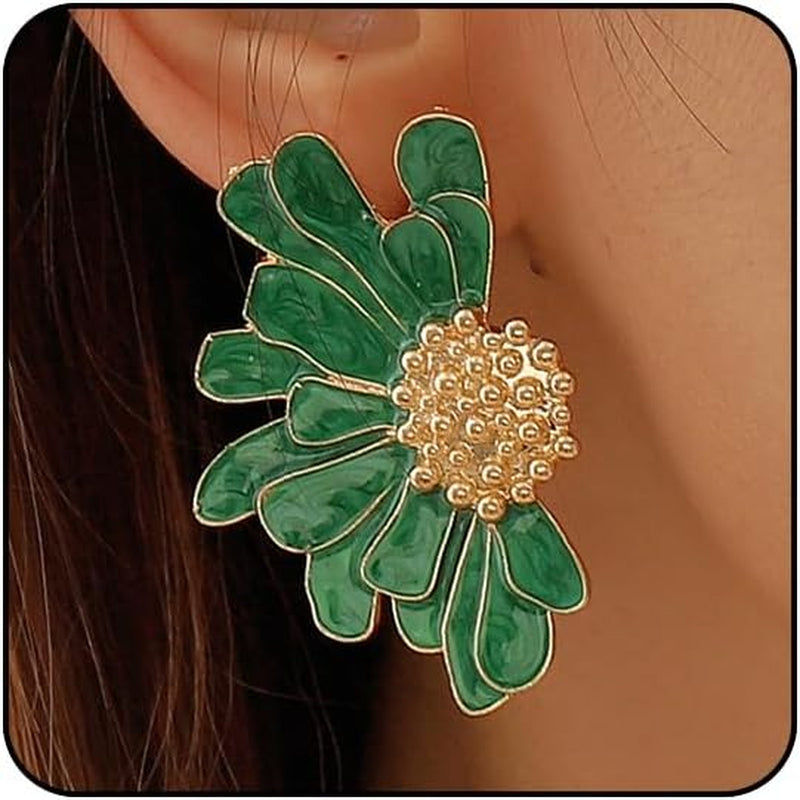 Bold Statement Floral Earrings 