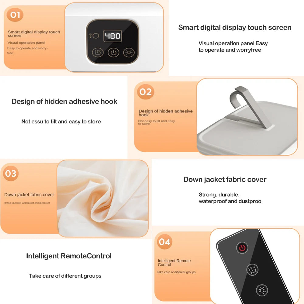 DriMaster™: Remote Control Multifunctional Electric Clothes Dryer - Home Cabinet Floor Machine with Timer & Warm Air