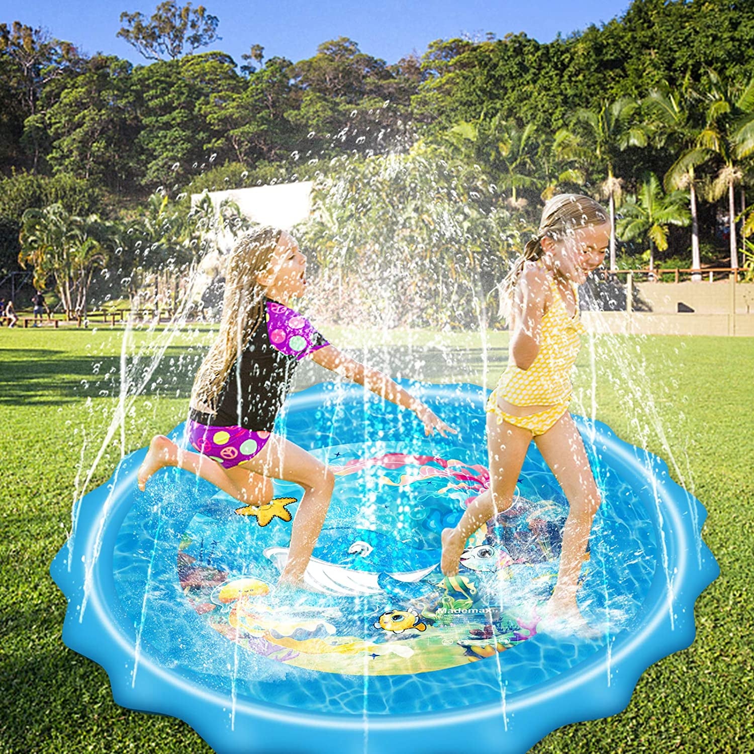 HydroSplash™: Upgraded 79" Splash Pad & Sprinkler Play Mat - Ultimate Summer Water Fun for Kids & Toddlers