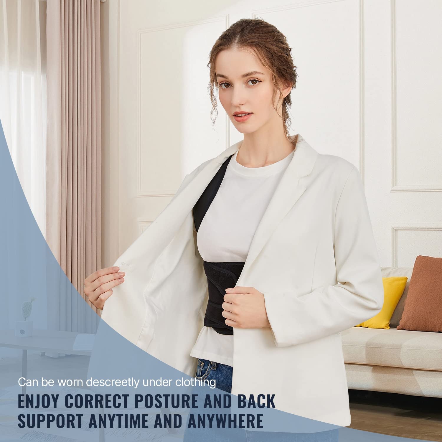 PosturePro™: Adjustable Back Brace & Shoulder Straightener for Complete Support and Pain Relief