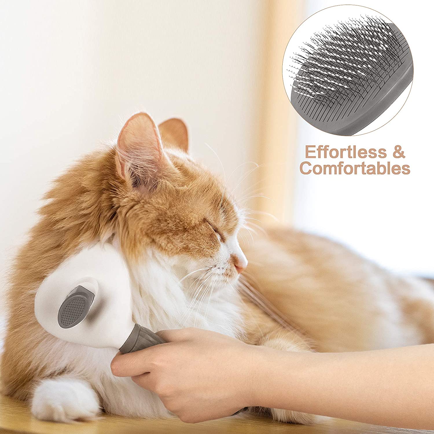 PurrEase™: Self-Cleaning Pet Hair Remover Brush - Grooming Tools for Dogs and Cats