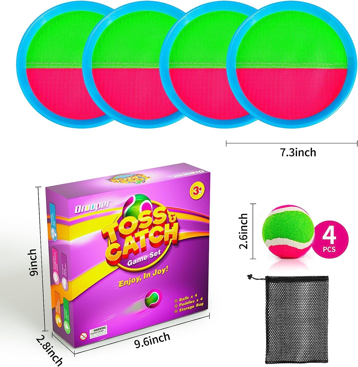 TossMaster™: Ultimate Kids Toss and Catch Game Set - Perfect for Beach, Pool, and Outdoor Fun!