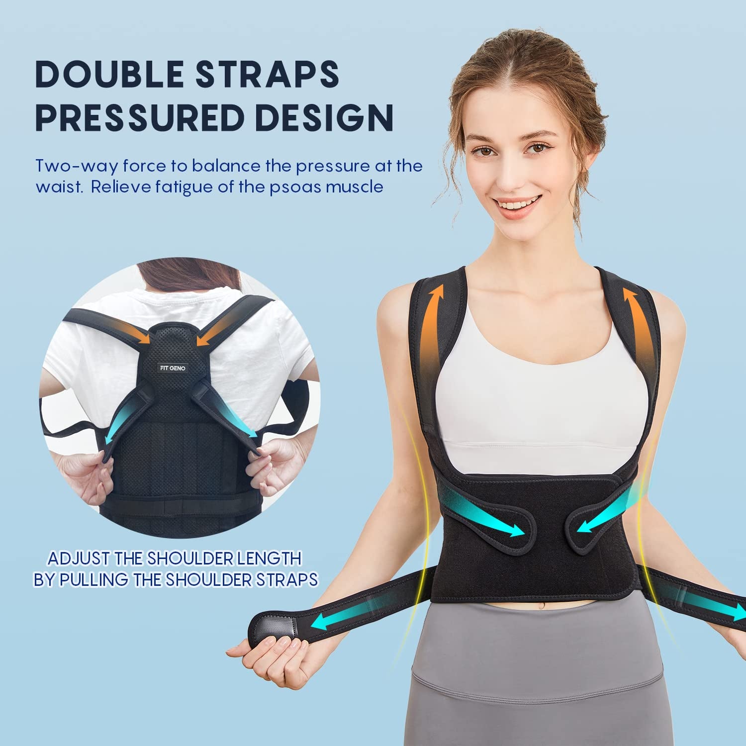 PosturePro™: Adjustable Back Brace & Shoulder Straightener for Complete Support and Pain Relief