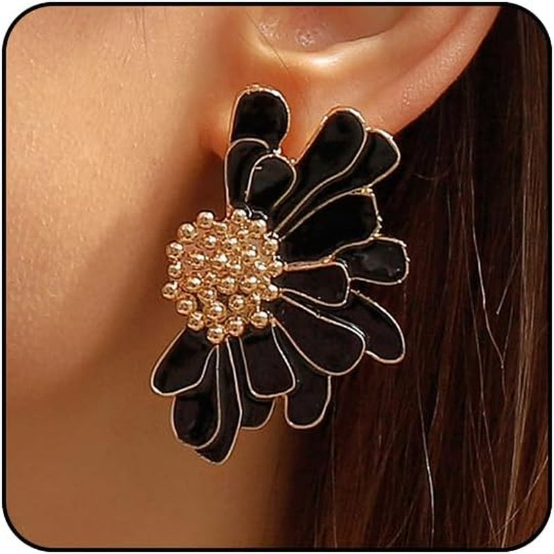 Bold Statement Floral Earrings 