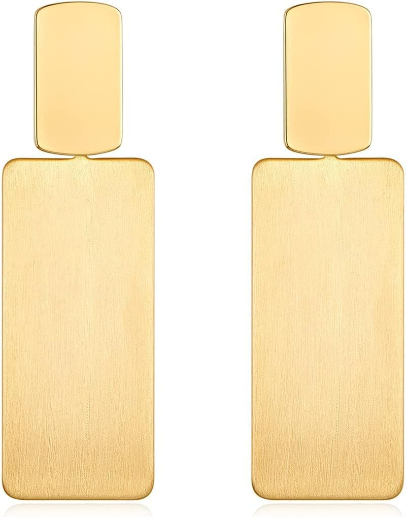 Golden Geometry™: Long Drop Dangle Earrings 