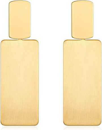 Golden Geometry™: Long Drop Dangle Earrings 