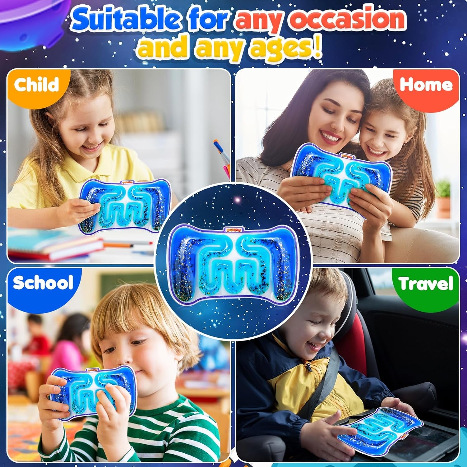 GooGlimmer™: Squishy Sensory Tube - Colorful Goo and Glitter Fidget Toy for Kids with Autism, ADHD - Perfect Goodie Bag and Easter Basket Stuffer