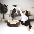CozyPaws™: Small Dog Bed & Cat Bed - Extra Soft, Machine Washable, Anti-Slip, Water-Resistant Bottom - Perfect for Puppies, Kittens, and Indoor Pets