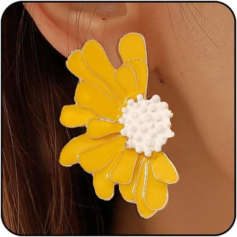 Bold Statement Floral Earrings 