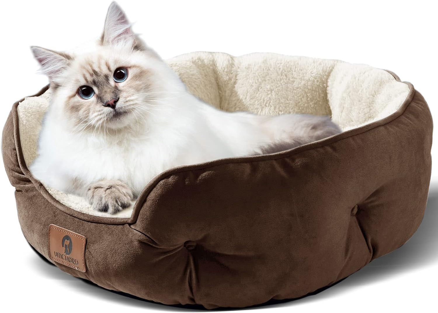 CozyPaws™: Small Dog Bed & Cat Bed - Extra Soft, Machine Washable, Anti-Slip, Water-Resistant Bottom - Perfect for Puppies, Kittens, and Indoor Pets