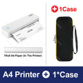 PrintWave2™: Wireless Bluetooth A4 Thermal Printer - Inkless, Portable Printer for Office, School, and Home+ 2 Rolls Thermal paper+ Case 