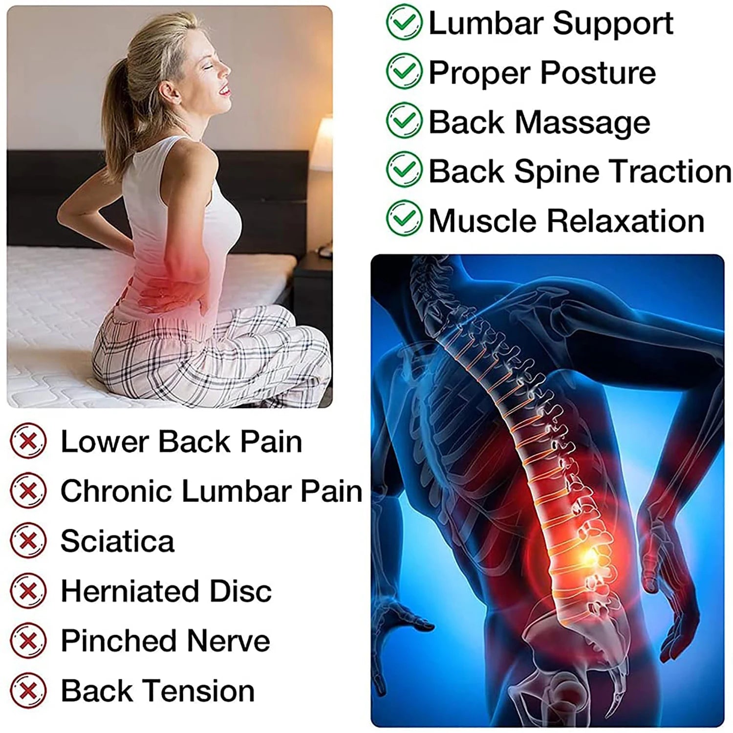 LuminaFlex™: Orthopedic Back Stretcher- Achieve Relief and Correct Posture with Our Back Stretch Lumbar and Spine Corrector