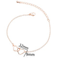 Simple Double Heart Pendant Necklace for Women Couple Stainless Steel Choker Gold Color Chain Wedding Party Friends Jewelry Gift