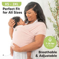 Baby Wrap Carrier - All in 1 Original Breathable Baby Sling, Lightweight,Hands Free Baby Carrier Sling, Baby Carrier Wrap, Baby Carriers for Newborn, Infant,Baby Wraps Carrier (Classic Gray)