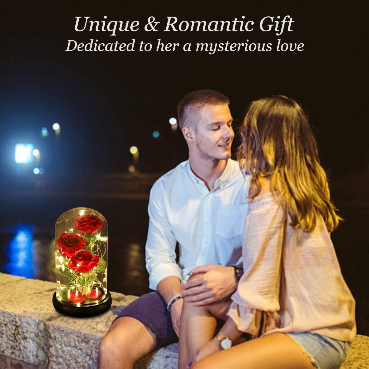 Galaxy Rose Lamp™-  Eternal Rose Flower, Dream of Flowers, Classic Red, LED Light Show