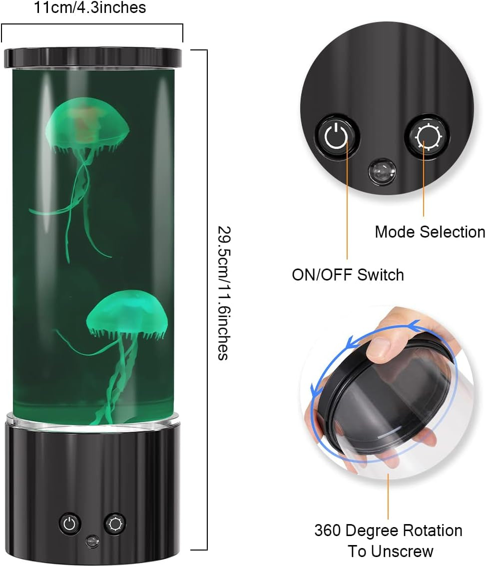 Enchanting LED Jellyfish Lamp - Transform Your Space with 17 Color Changing Dimmable Night Light with Remote Control, for Home Decor & Christmas Birthday Gifts
