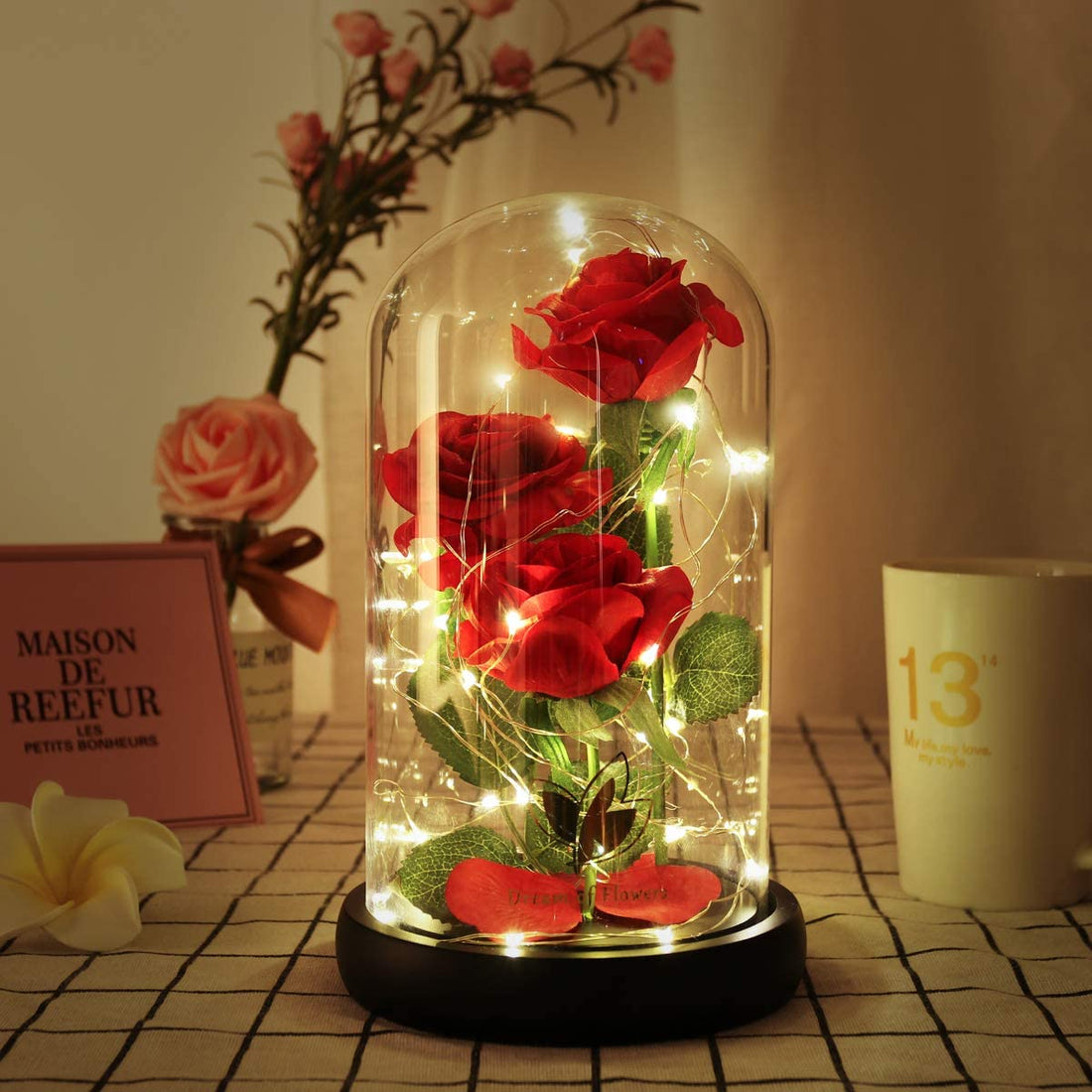 Galaxy Rose Lamp™-  Eternal Rose Flower, Dream of Flowers, Classic Red, LED Light Show