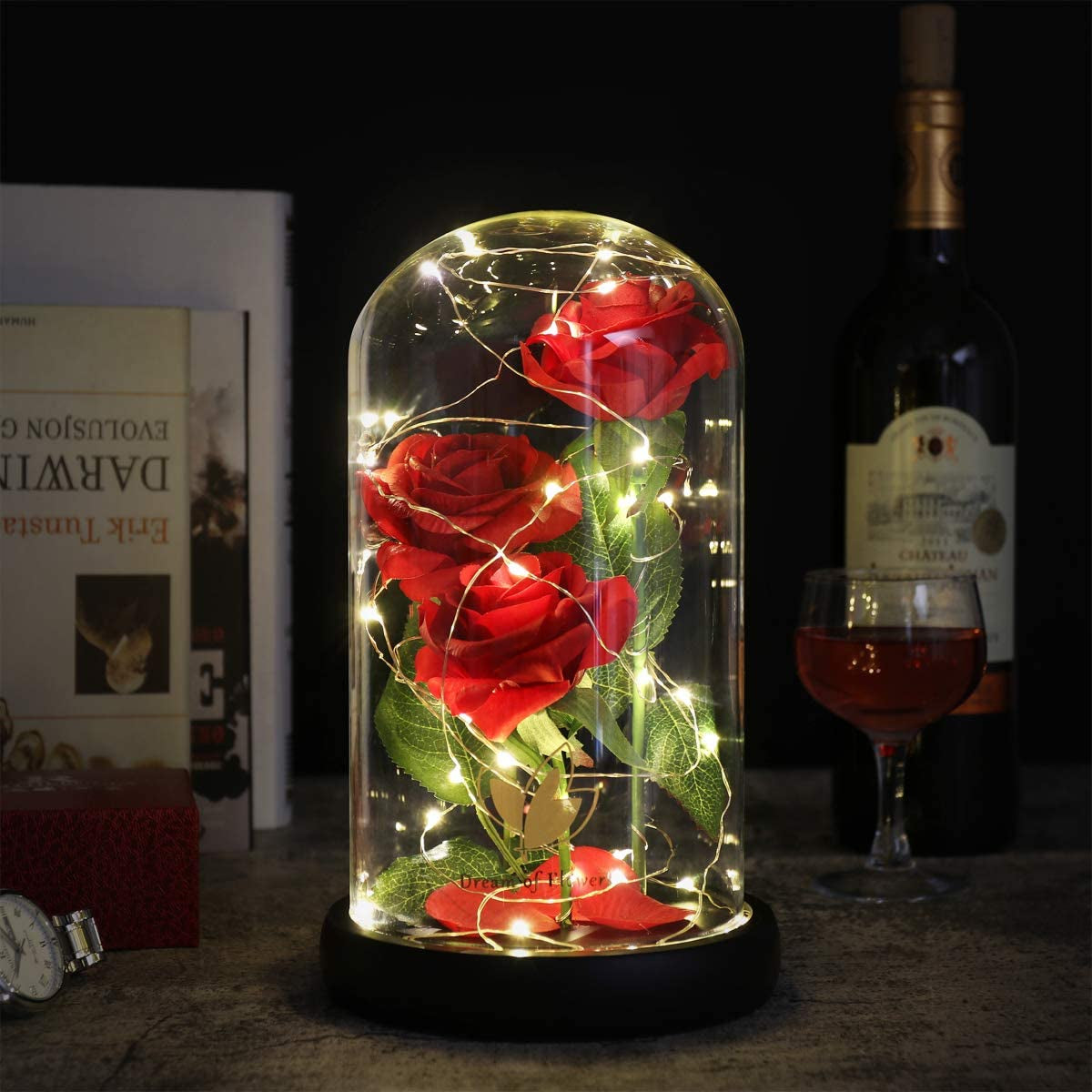 Galaxy Rose Lamp™-  Eternal Rose Flower, Dream of Flowers, Classic Red, LED Light Show