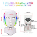 RadiantGlow™: 7 Color LED Facial Neck Mask - Harness the Power of Light Therapy for Glowing Skin