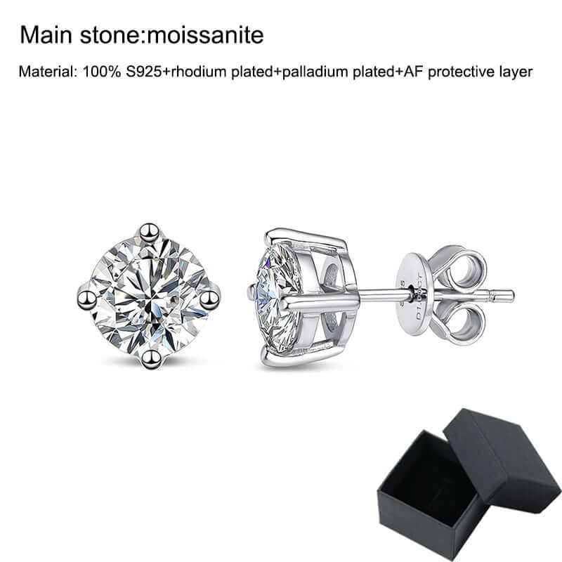 Moissanite Stud Earrings