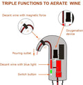 WineWave™: The Ultimate Electric Wine Aerator Experience 🍷✨Electric Wine Aerator| Wine Aeration and Decanter Wine Dispenser Spout Pourer| Wine Accessories Gift for Wine Lovers-Black