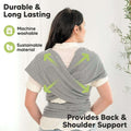 Baby Wrap Carrier - All in 1 Original Breathable Baby Sling, Lightweight,Hands Free Baby Carrier Sling, Baby Carrier Wrap, Baby Carriers for Newborn, Infant,Baby Wraps Carrier (Classic Gray)