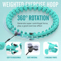 FlexFit™: Smart Weighted Exercise Hoop - Easy Detachable Design with Adjustable Weight, Fit Hoop up to Size 60 Inch Waist, 32 Detachable Links, Suitable for Women and Beginners